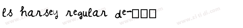 ls harsey regular de字体转换